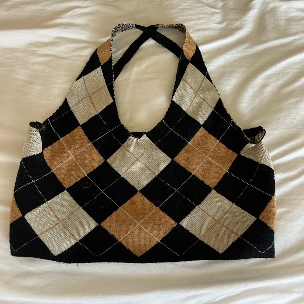 SHEIN plaid sweater tank top